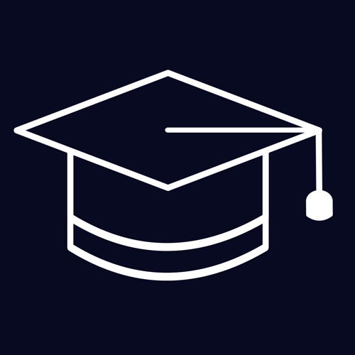 Navy White Graduation